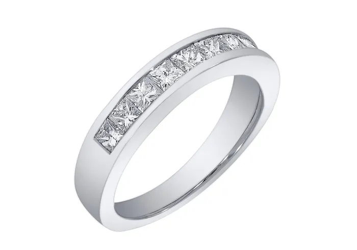 14K White Gold 54ctw Lab Grown Diamond Wedding Band MALAKAN DIAMOND CO Rings 14K White Gold 54ctw Lab Grown Diamond Wedding Band MALAKAN DIAMOND CO Rings