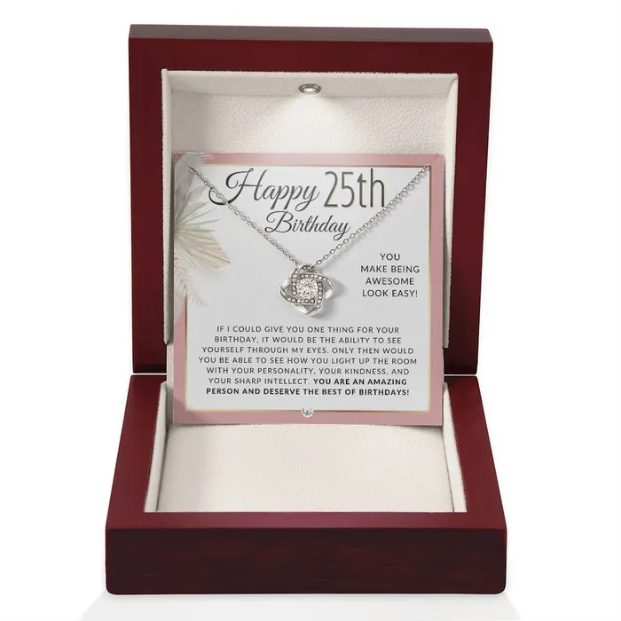 25th Birthday Gift For Her Necklace For 25 Year Old Beautiful Womans Birthday Pendant Jewelry ShineOn Fulfillment Necklaces