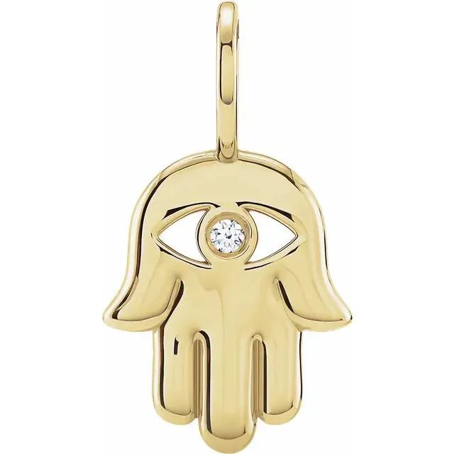 302 Fine Jewelry Necklaces Hamsa Natural Diamond Charm Pendant Solid 14K Yellow White Rose Gold Platinum or Silver 302 Fine Jewelry Necklaces Hamsa Natural Diamond Charm Pendant Solid 14K Yellow White Rose Gold Platinum or Silver
