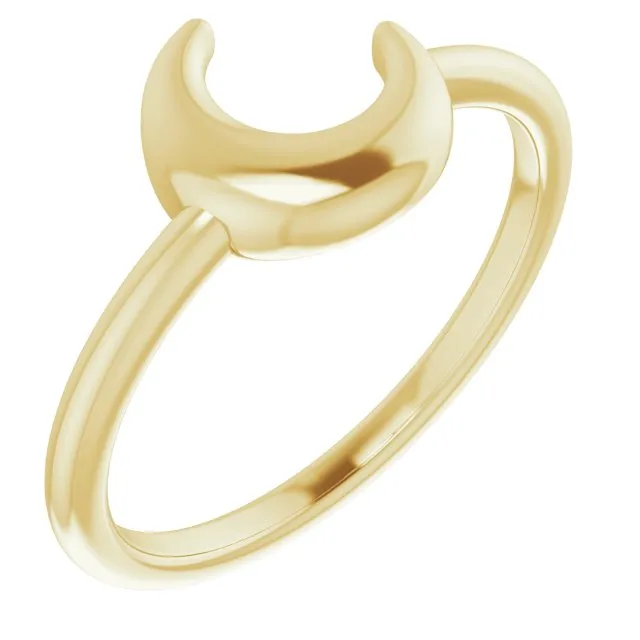 302 Fine Jewelry Rings Puffed Wear Everyday Crescent Moon Ring Solid 14K Yellow White Rose Gold or Sterling 302 Fine Jewelry Rings Puffed Wear Everyday Crescent Moon Ring Solid 14K Yellow White Rose Gold or Sterling
