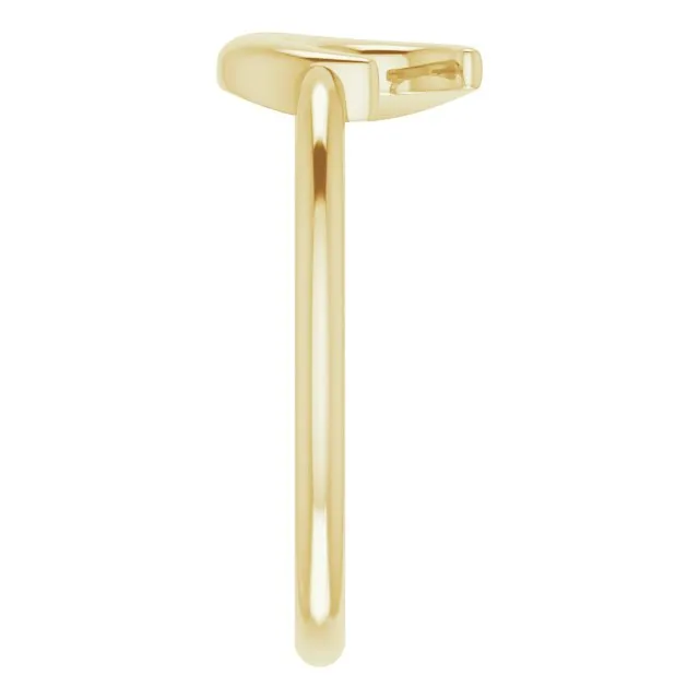 302 Fine Jewelry Rings Puffed Wear Everyday Crescent Moon Ring Solid 14K Yellow White Rose Gold or Sterling