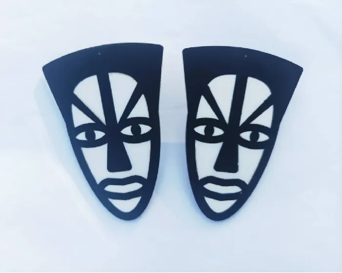 African Eye Crafts Earrings Mask earrings