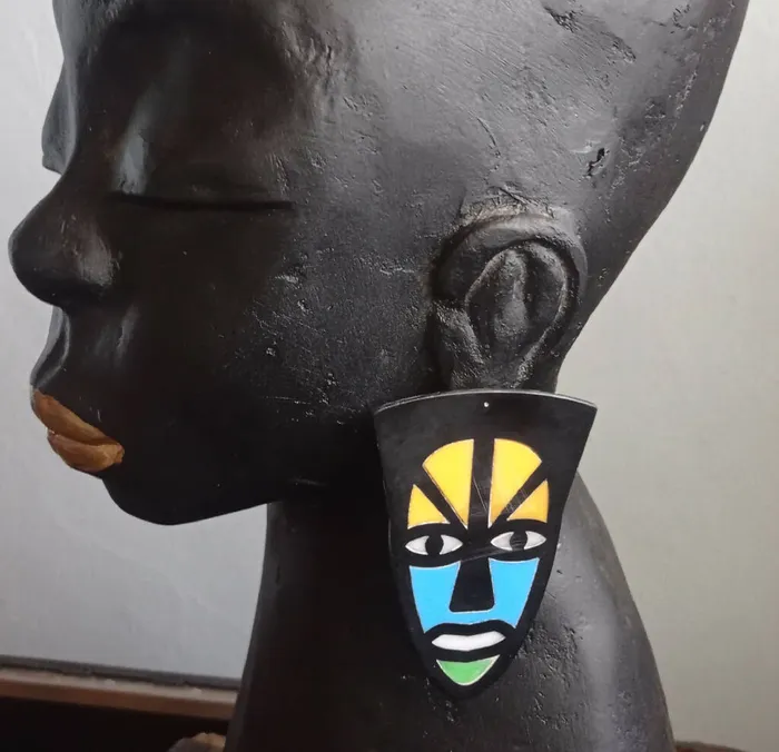 African Eye Crafts Earrings Mask earrings