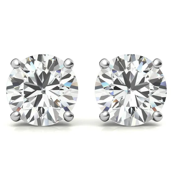 AMIPI INC Earrings 14K White Gold 073ctw Diamond Stud Earrings in Four Prong Martini Settings AMIPI INC Earrings 14K White Gold 073ctw Diamond Stud Earrings in Four Prong Martini Settings
