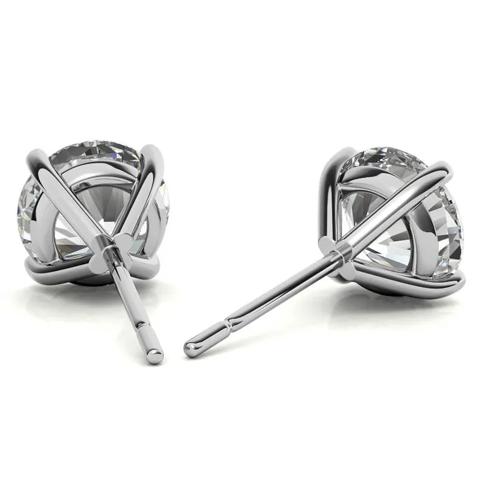 AMIPI INC Earrings 14K White Gold 073ctw Diamond Stud Earrings in Four Prong Martini Settings AMIPI INC Earrings 14K White Gold 073ctw Diamond Stud Earrings in Four Prong Martini Settings