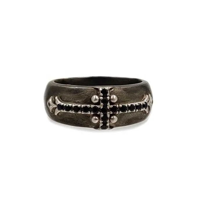 ARMENTA Rings Romero Pointed Cross Mens Ring