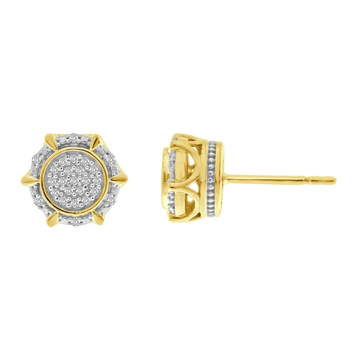 AV Earrings LADIES EARRINGS 016CT ROUND DIAMOND 10K YELLOW GOLD
