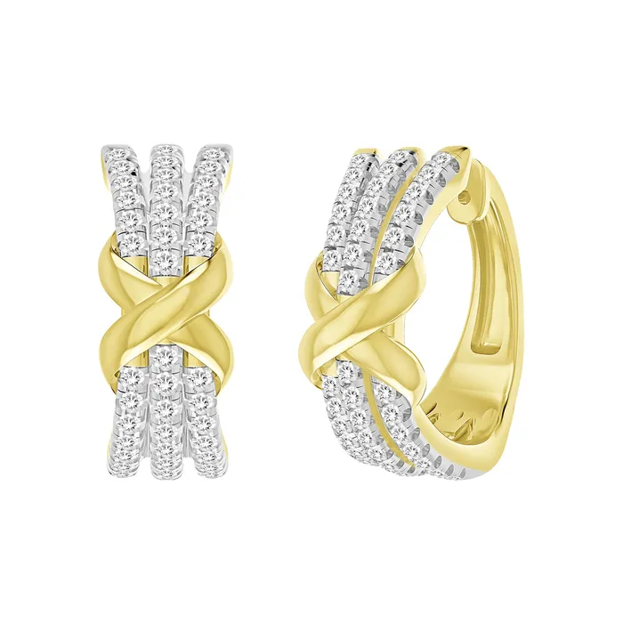AV Earrings LADIES EARRINGS 033CT ROUND DIAMOND 14K YELLOW GOLD