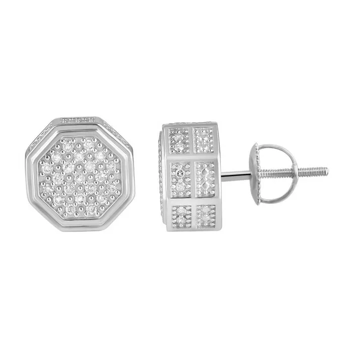 AV Earrings LADIES STUD EARRINGS 033CT ROUND DIAMOND 10K WHITE GOLD