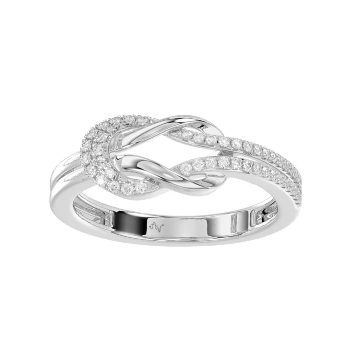 AV LADIES RING 015CT ROUND DIAMOND 14K WHITE GOLD Rings