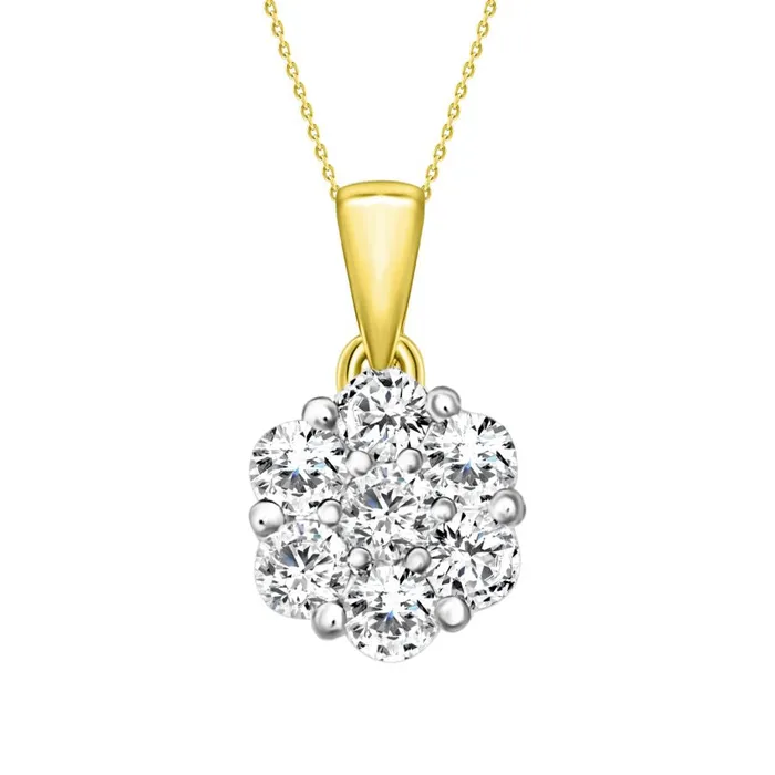 AV Necklaces LADIES PENDANT WITH CHAIN 025CT ROUND DIAMOND 14K YELLOW GOLD SI QUALITY AV Necklaces LADIES PENDANT WITH CHAIN 025CT ROUND DIAMOND 14K YELLOW GOLD SI QUALITY