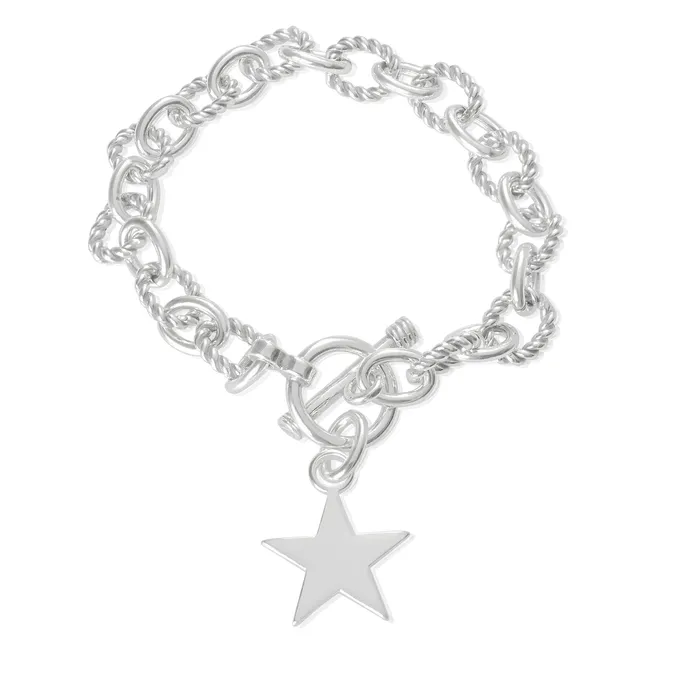 B813 Alternating Sm Twist Oval Cable Link Bracelet Teeda Bracelets