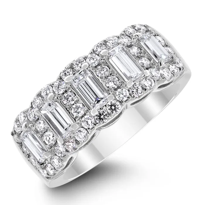 Beauvince Rings Alina Halo Diamond Ring 141 ct Diamonds in White Gold