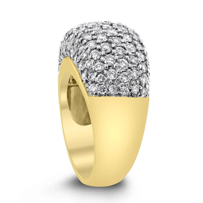 Beauvince Rings Beauvince Chunky Infinite Diamond Band 400 ct Diamonds in Two Tone Gold