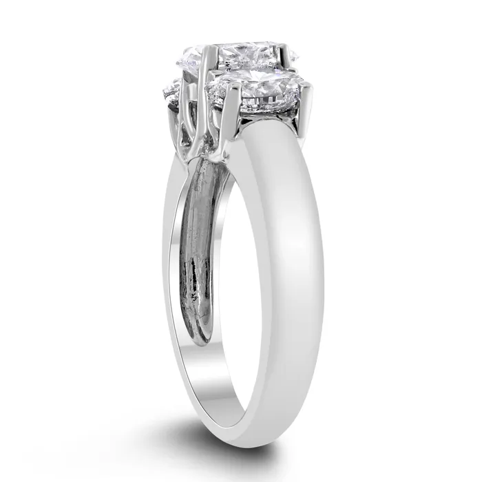 Beauvince Rings Past Present Future Engagement Ring 110 ct Oval FI1 EGLUSA Diamond in Platinum