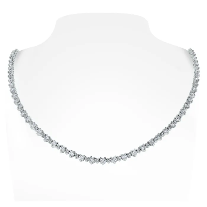 Big Small Diamond Necklace 685 ct Diamonds in White Gold Beauvince Necklaces Big Small Diamond Necklace 685 ct Diamonds in White Gold Beauvince Necklaces
