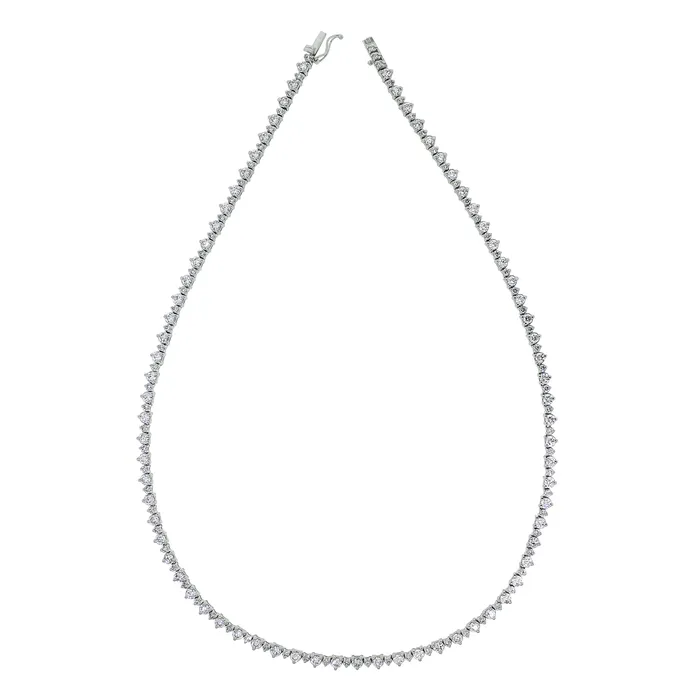 Big Small Diamond Necklace 685 ct Diamonds in White Gold Beauvince Necklaces