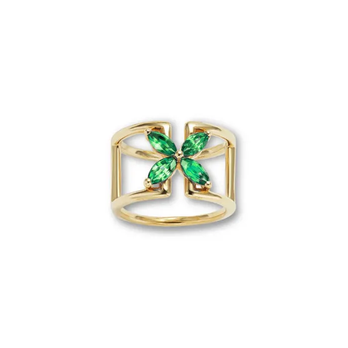 Bliss Tsavorite Floral Ring GEMMA COUTURE Rings