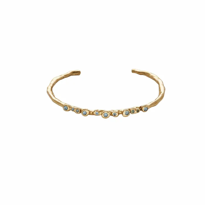 Bracelets DELTA BRONZE BLUE TOPAZ CUFF BRACELET Julie Cohn Design