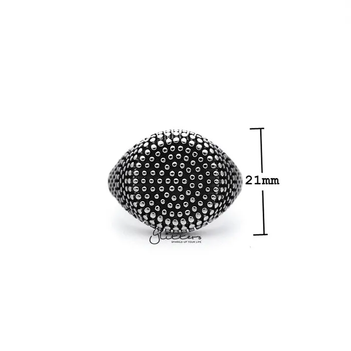 Bracelets Glitters Stainless Steel Antiqued Circle Shape Dot Casting Mens Rings
