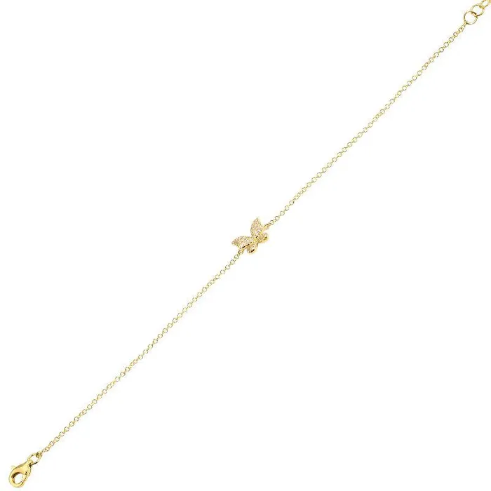 Bracelets Izakov Diamonds Fine Jewelry 14K Gold Micro Pave Diamond Butterfly Bracelet Bracelets Izakov Diamonds Fine Jewelry 14K Gold Micro Pave Diamond Butterfly Bracelet