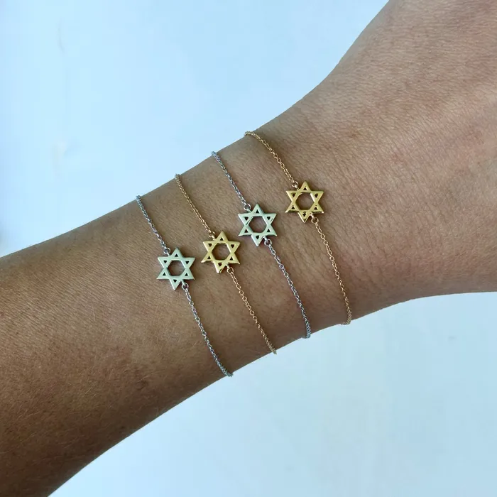Bracelets Izakov Diamonds Fine Jewelry 14K Gold Small Star Of David Bracelet