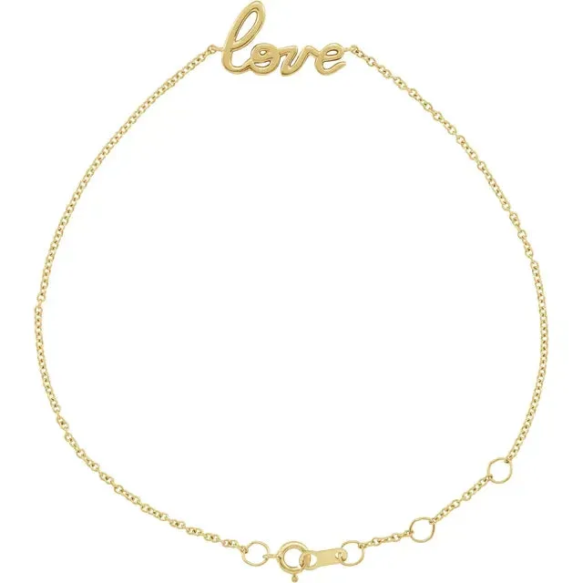 Bracelets Love Yourself Adjustable Script Bracelet Solid 14K Yellow Rose White Gold Platinum Silver Storyteller by Vintage Magnality Bracelets Love Yourself Adjustable Script Bracelet Solid 14K Yellow Rose White Gold Platinum Silver Storyteller by Vintage Magnality