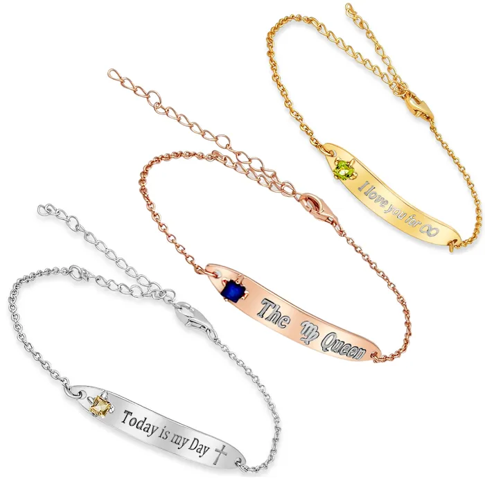 Bracelets Uniquelan Jewelry Custom Engraved Personalized Bracelet