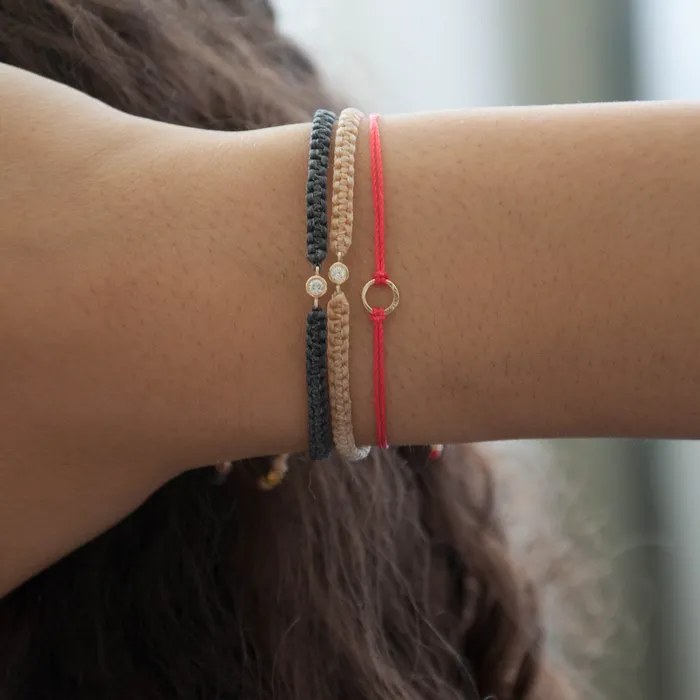Bracelets Vivien Frank Designs Diamond Friendship Bracelet in 14k solid gold