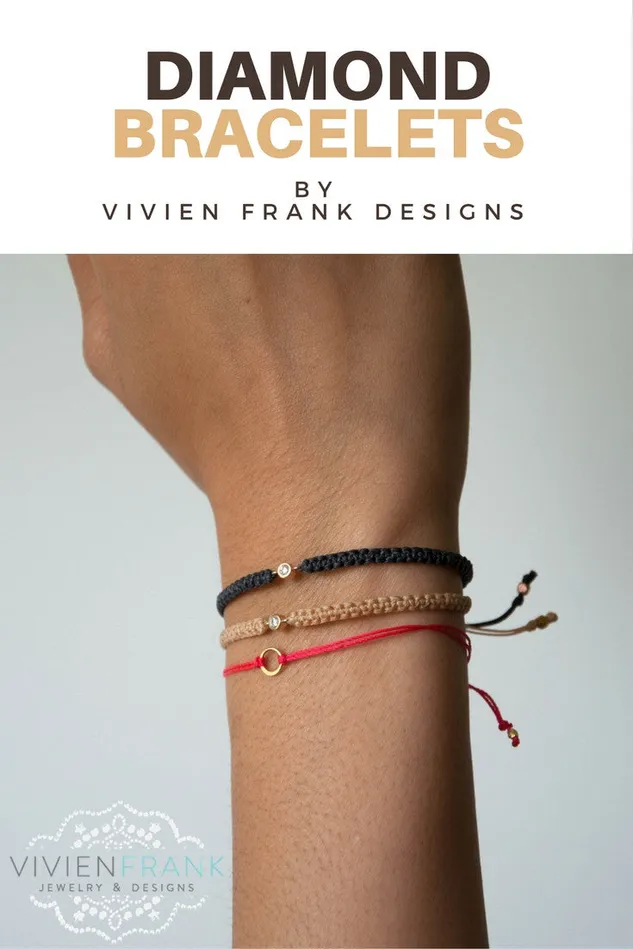 Bracelets Vivien Frank Designs Diamond Friendship Bracelet in 14k solid gold