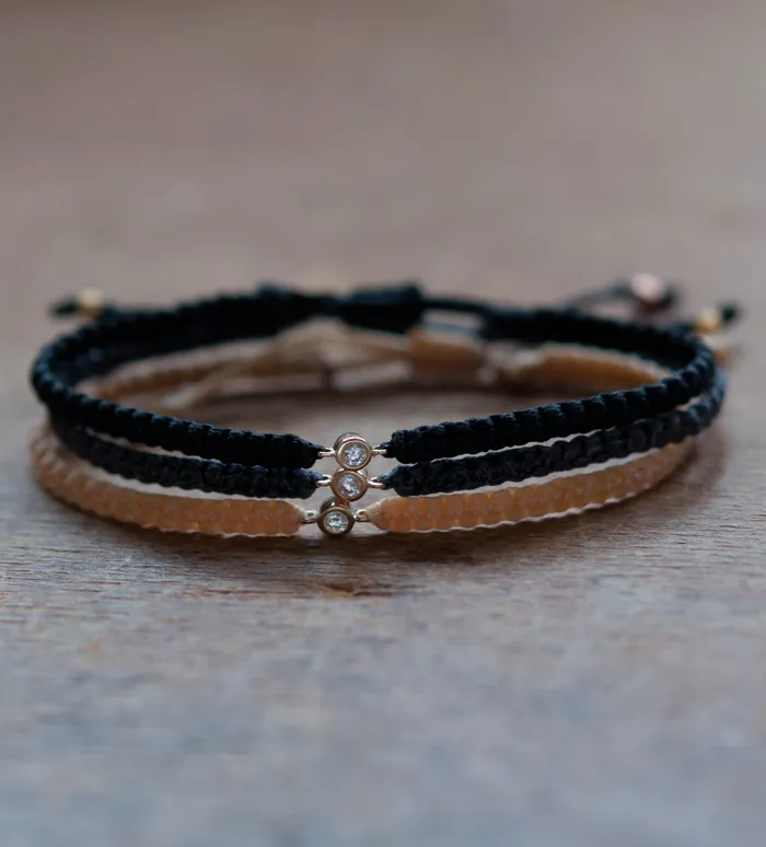 Bracelets Vivien Frank Designs Diamond Friendship Bracelet in 14k solid gold
