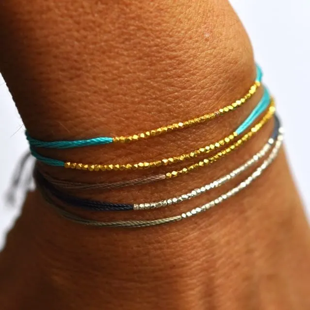 Bracelets Vivien Frank Turquoise with Gold friendship bracelet