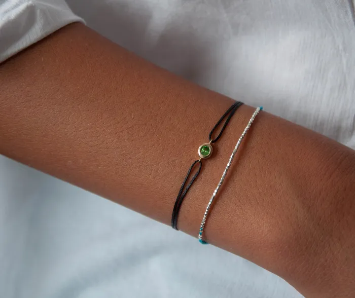 Bracelets Vivien Frank Turquoise with Gold friendship bracelet