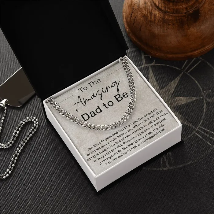 Buckle Up and Enjoy the Ride Gift for Dad to Be Linked Chain Necklace ShineOn Fulfillment Necklaces