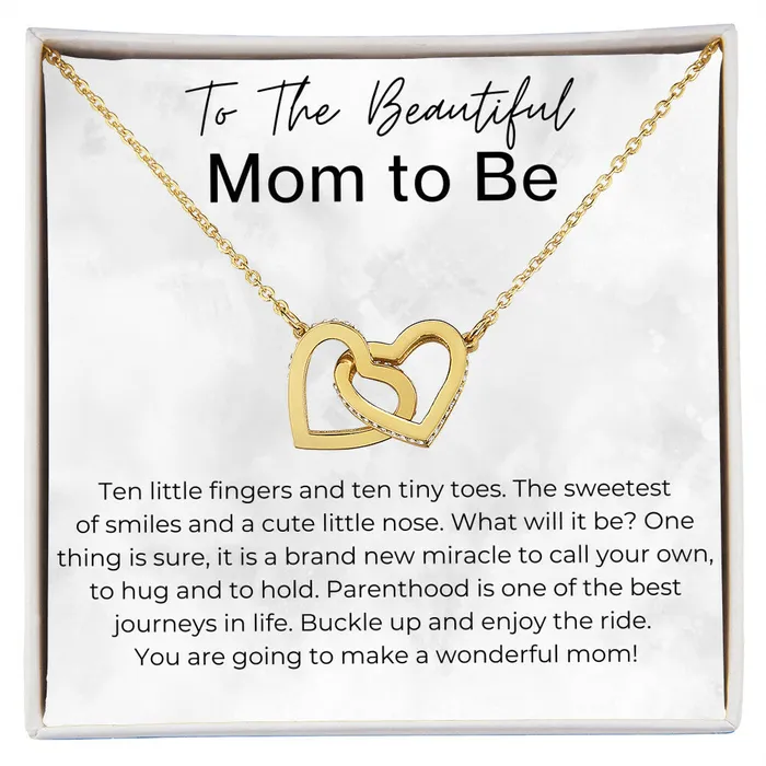 Buckle Up and Enjoy the Ride Gift for Mom to Be Interlocking Heart Pendant Necklace ShineOn Fulfillment Necklaces