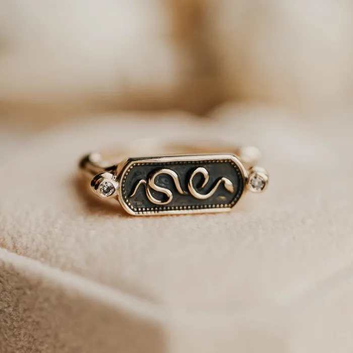 Ceylon 14k Gold Snake Ring Cival Casting Rings