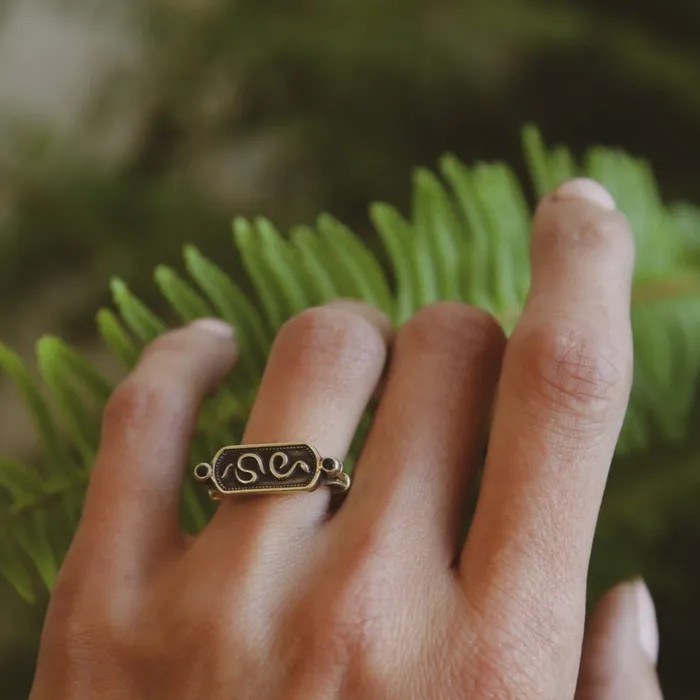 Ceylon 14k Gold Snake Ring Cival Casting Rings