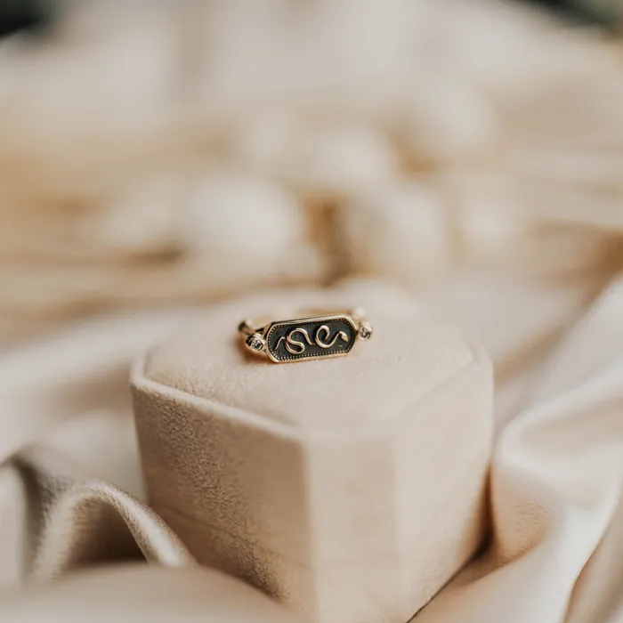 Ceylon 14k Gold Snake Ring Cival Casting Rings
