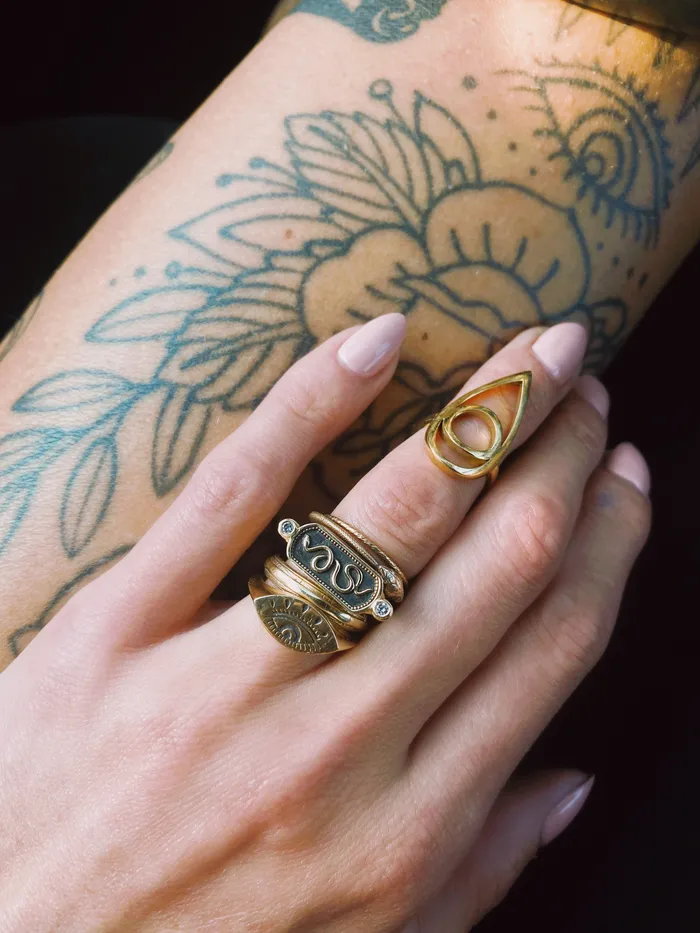 Ceylon 14k Gold Snake Ring Cival Casting Rings