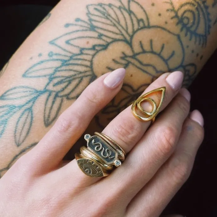 Ceylon 14k Gold Snake Ring Cival Casting Rings