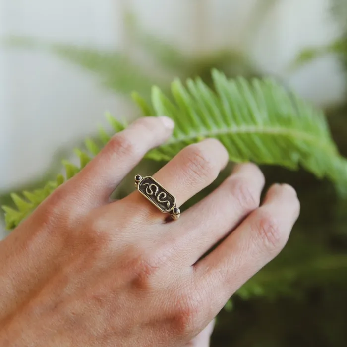 Ceylon 14k Gold Snake Ring Cival Casting Rings