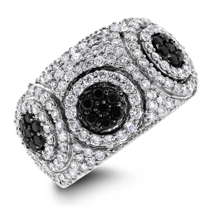 Chantelle Diamond Band 125 ct Diamonds in White Gold Beauvince Rings
