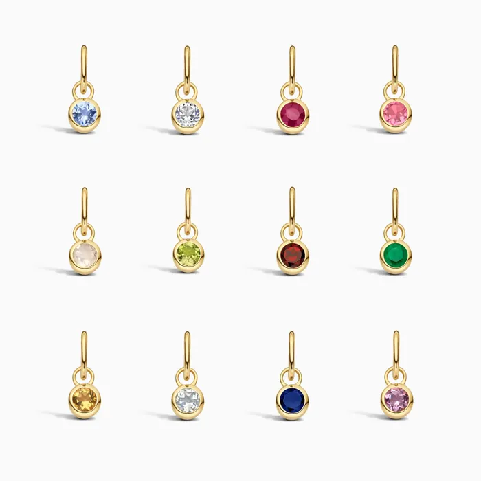Charm Necklaces Birthstone Charm August Eline Rosina
