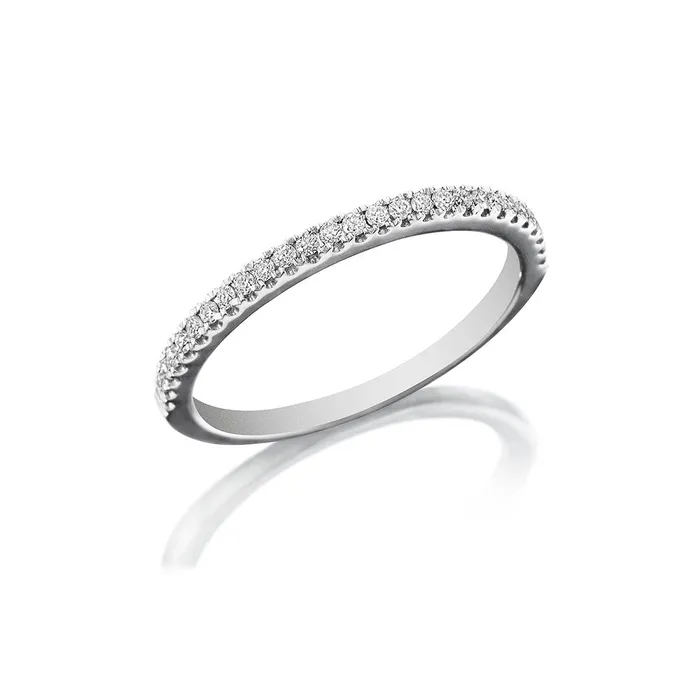 CLASSIQUE CREATIONS 14K White Gold Diamond Band Rings