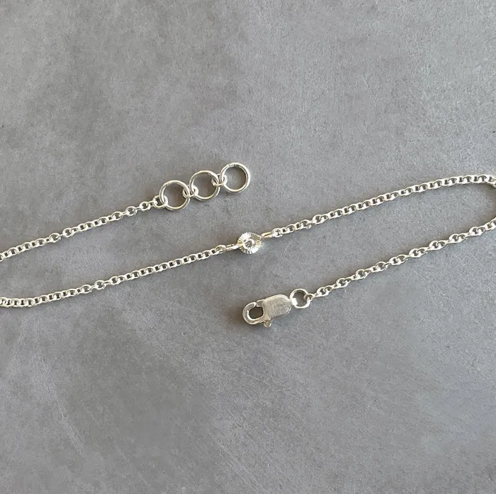 Corey Egan Bracelets Micro Aurora Chain Bracelet with Diamond in Sterling Silver