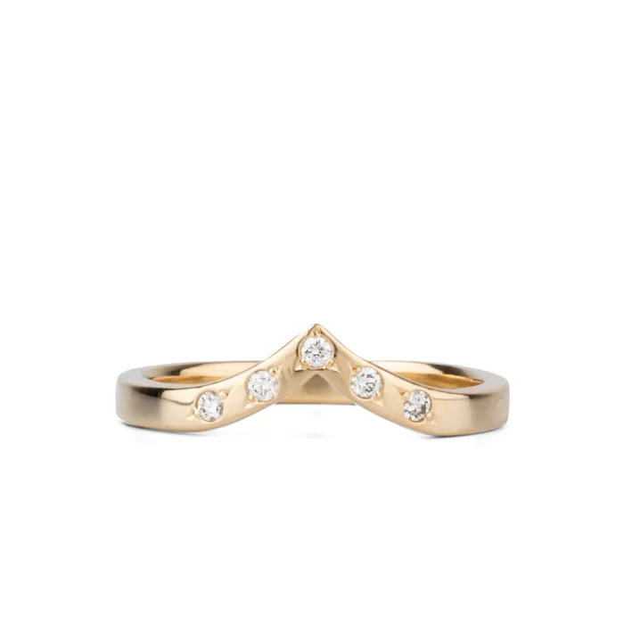 Corey Egan Rings Pinnacles White Diamond Peaked Band