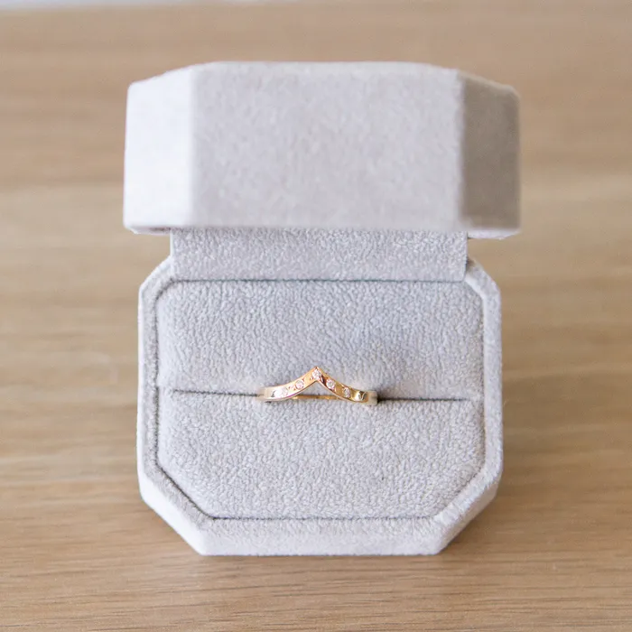 Corey Egan Rings Pinnacles White Diamond Peaked Band