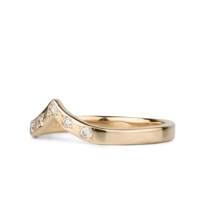 Corey Egan Rings Pinnacles White Diamond Peaked Band