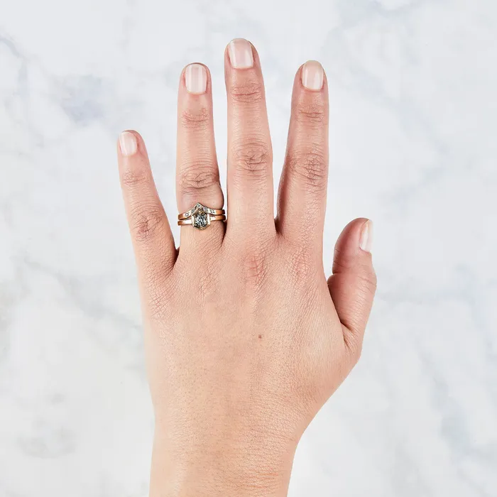Corey Egan Rings Pinnacles White Diamond Peaked Band