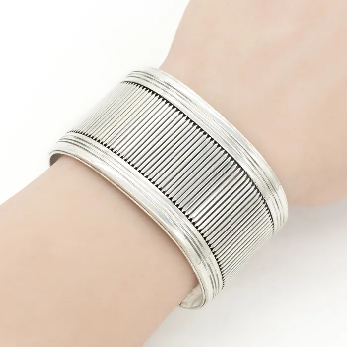 Crown Jewels Coin Bracelets Gibson Nez Navajo Handmade Sterling Silver Cuff Bracelet